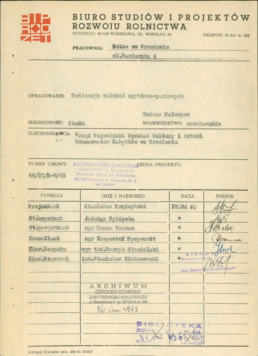 Ewidencja parkowa, skan nr 4