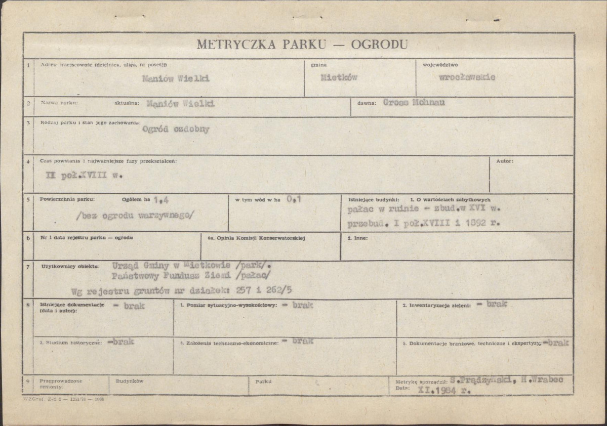 Ewidencja parkowa, skan nr 4