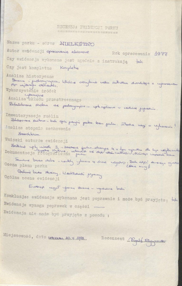 Ewidencja parkowa, skan nr 4
