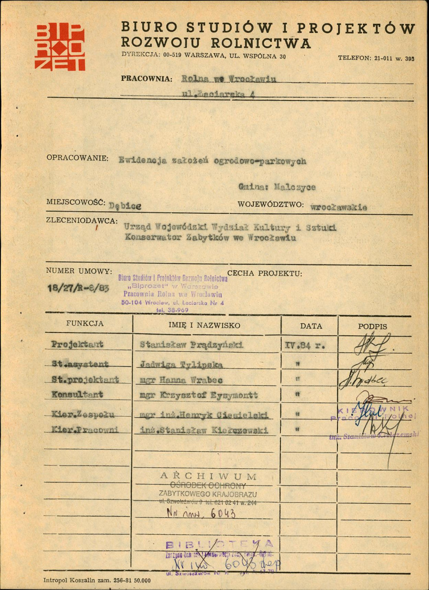 Ewidencja parkowa, skan nr 4
