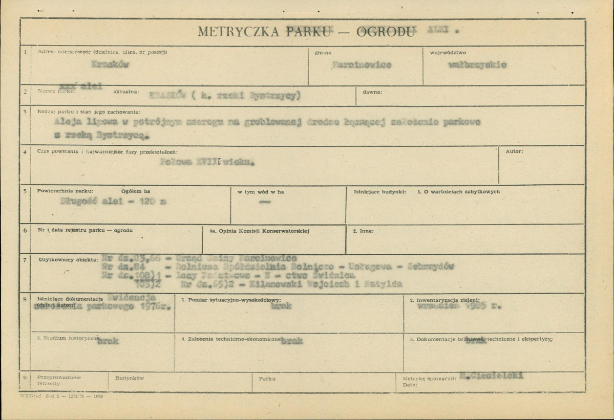 Ewidencja parkowa, skan nr 5