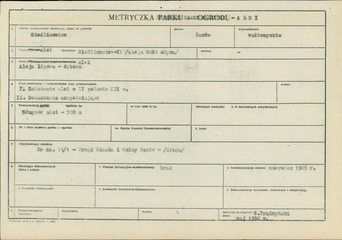 Ewidencja parkowa, skan nr 5