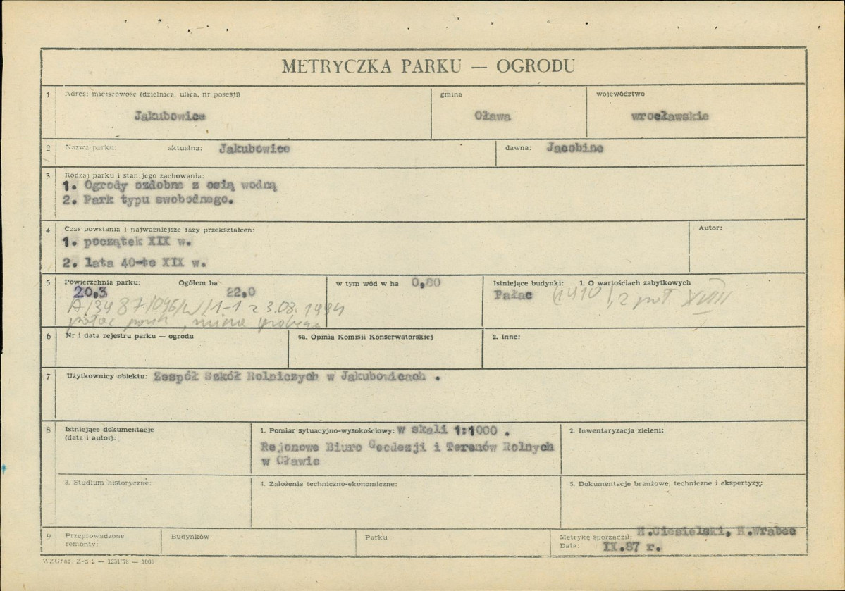 Ewidencja parkowa, skan nr 5