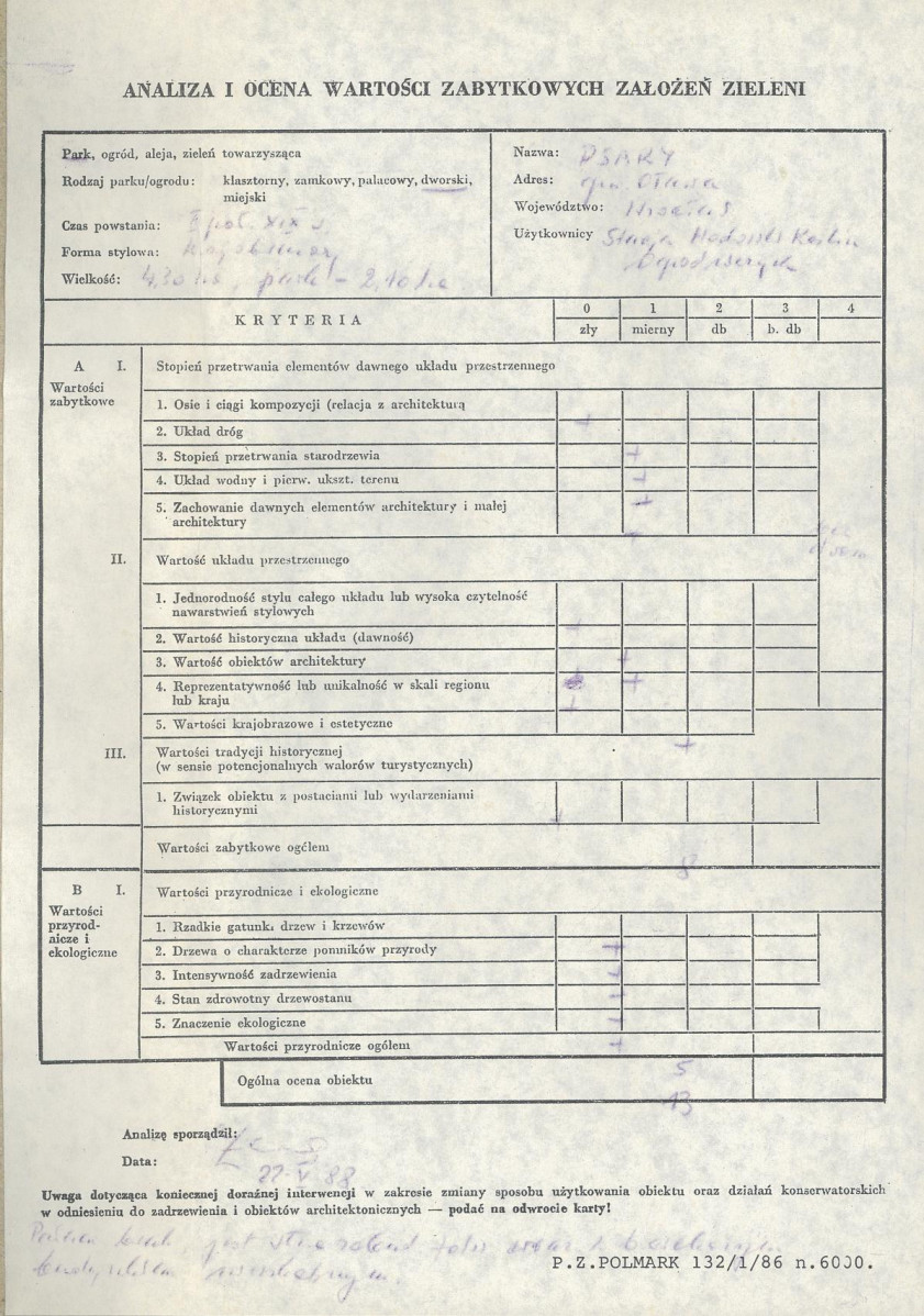 Ewidencja parkowa, skan nr 3