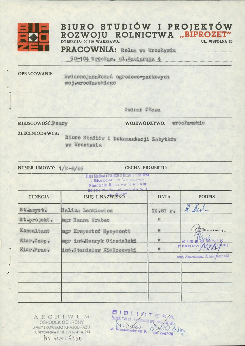 Ewidencja parkowa, skan nr 4