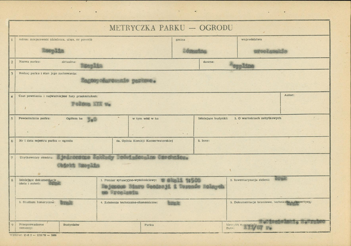 Ewidencja parkowa, skan nr 6
