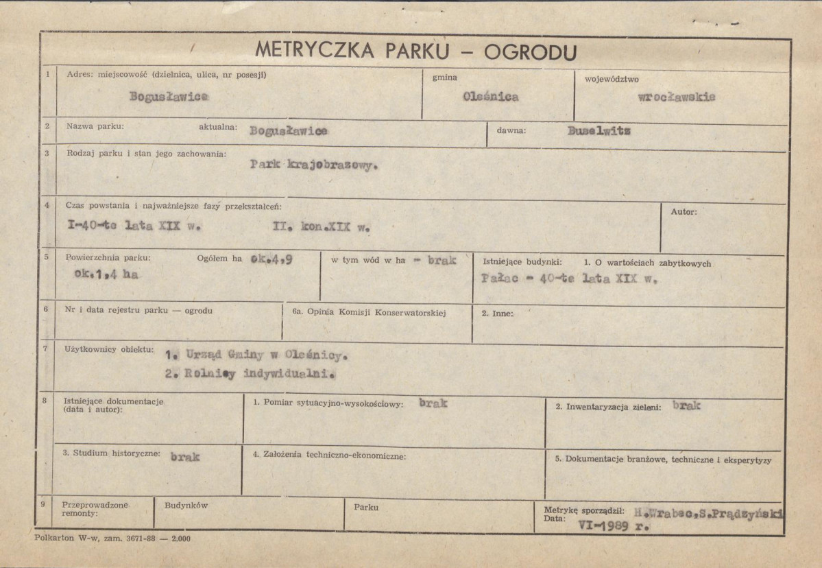 Ewidencja parkowa, skan nr 5