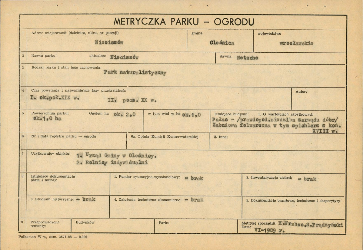 Ewidencja parkowa, skan nr 5