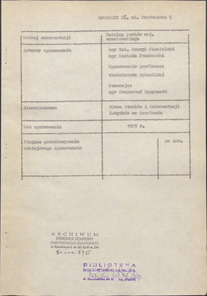 Ewidencja parkowa, skan nr 6
