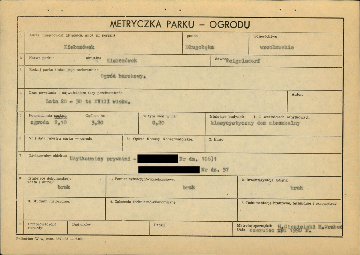 EP - Ewidencja parkowa, skan nr 5
