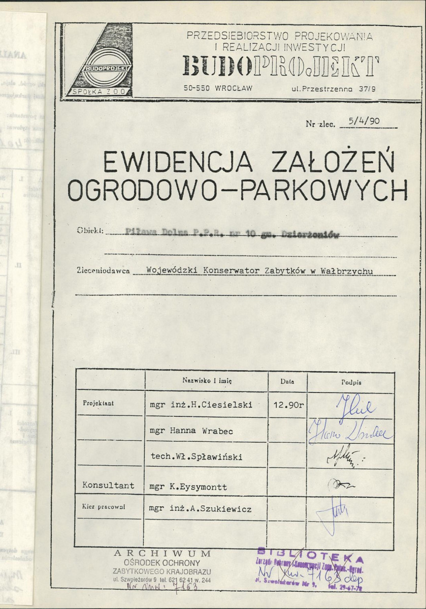 Ewidencja parkowa, skan nr 4