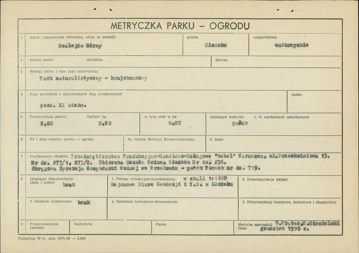 Ewidencja parkowa, skan nr 5