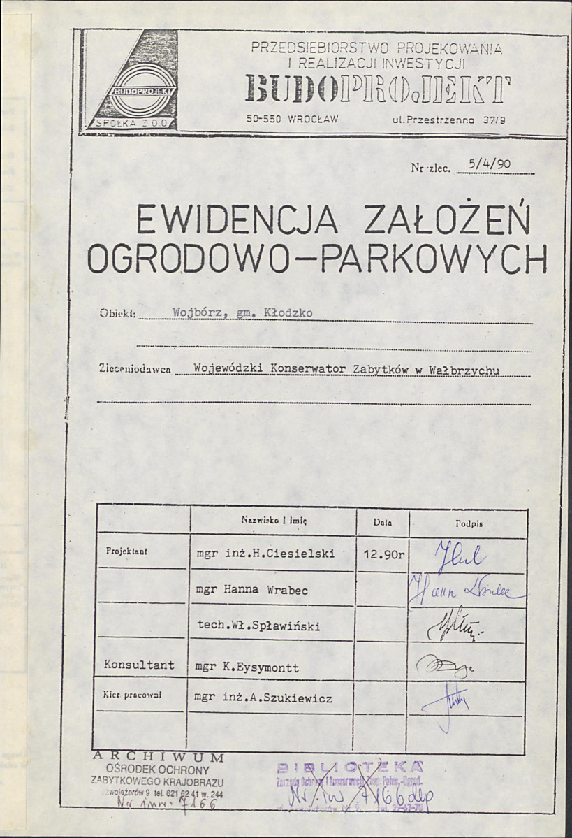 Ewidencja parkowa, skan nr 4