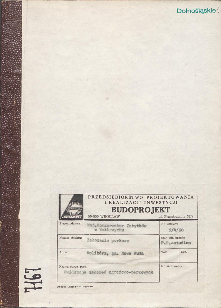 EP - Ewidencja parkowa, skan nr 1