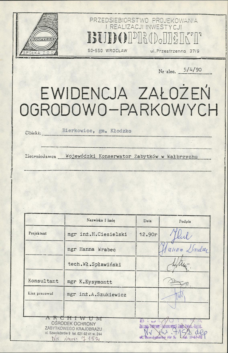 Ewidencja parkowa, skan nr 4