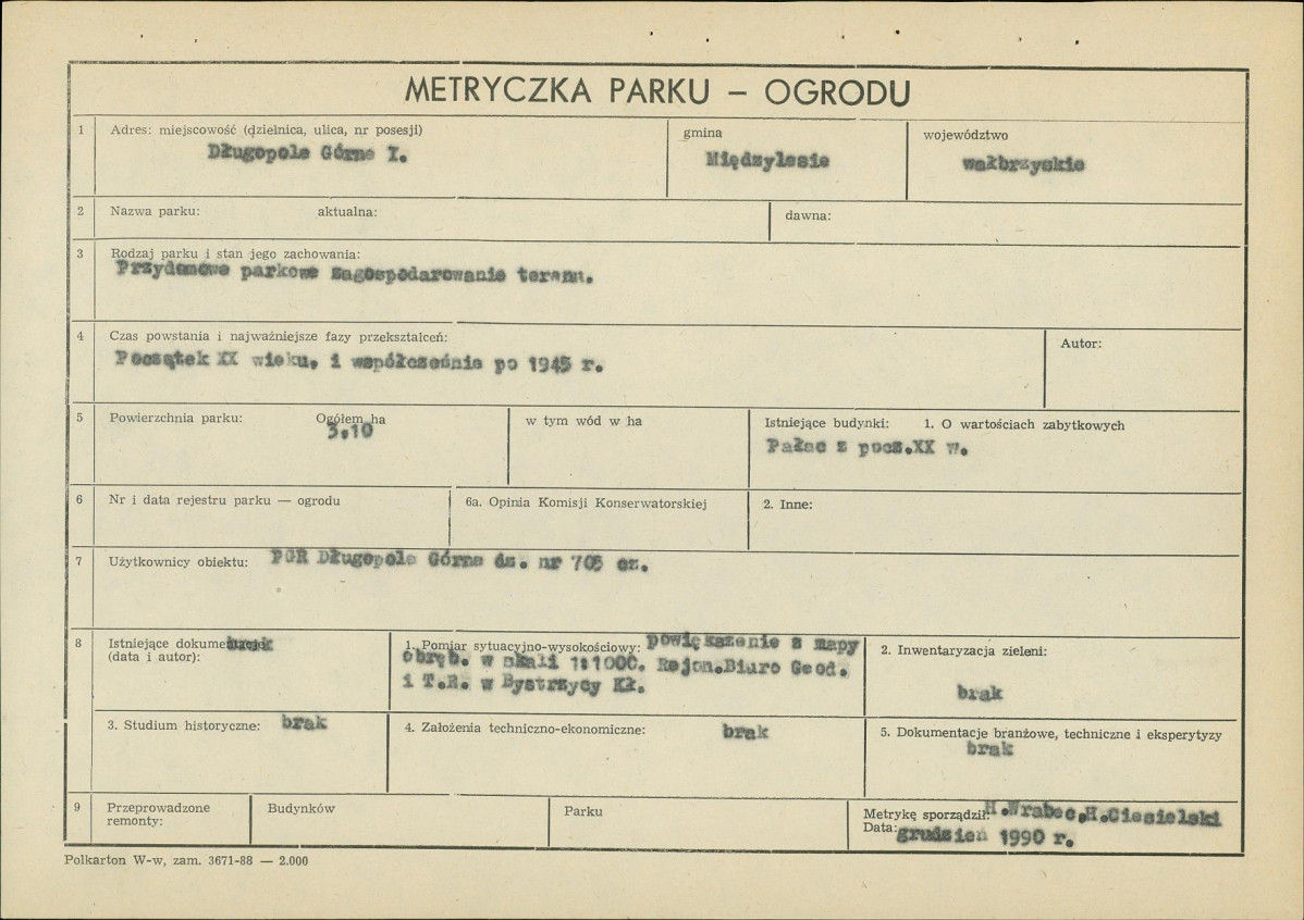 Ewidencja parkowa, skan nr 5