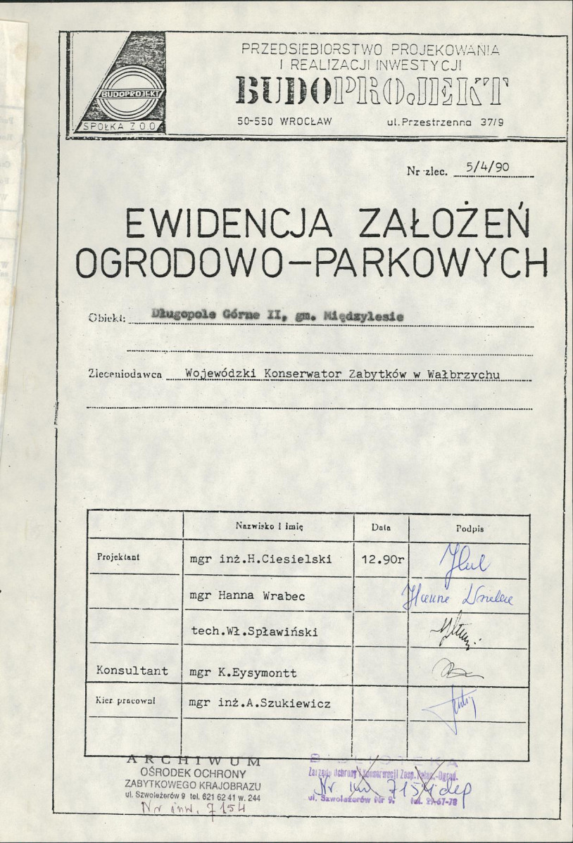Ewidencja parkowa, skan nr 4