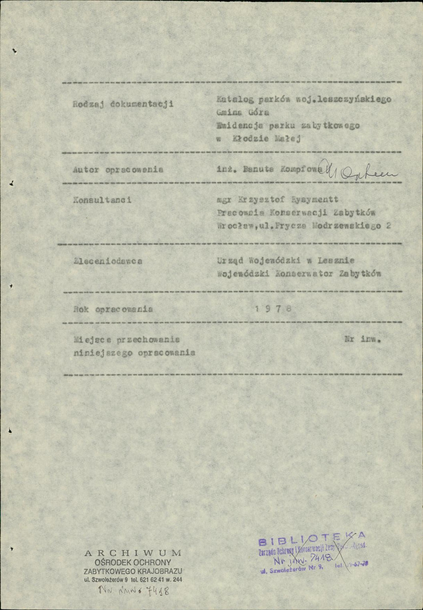 Ewidencja parkowa, skan nr 6