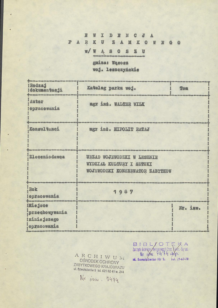 Ewidencja parkowa, skan nr 5