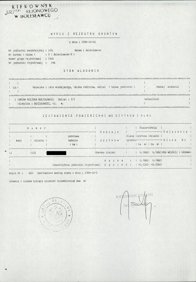 EP - Ewidencja parkowa, skan nr 18