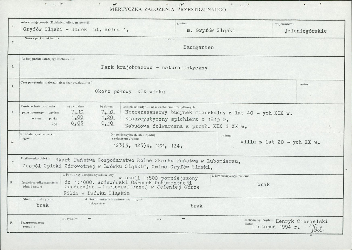 Ewidencja parkowa, skan nr 6