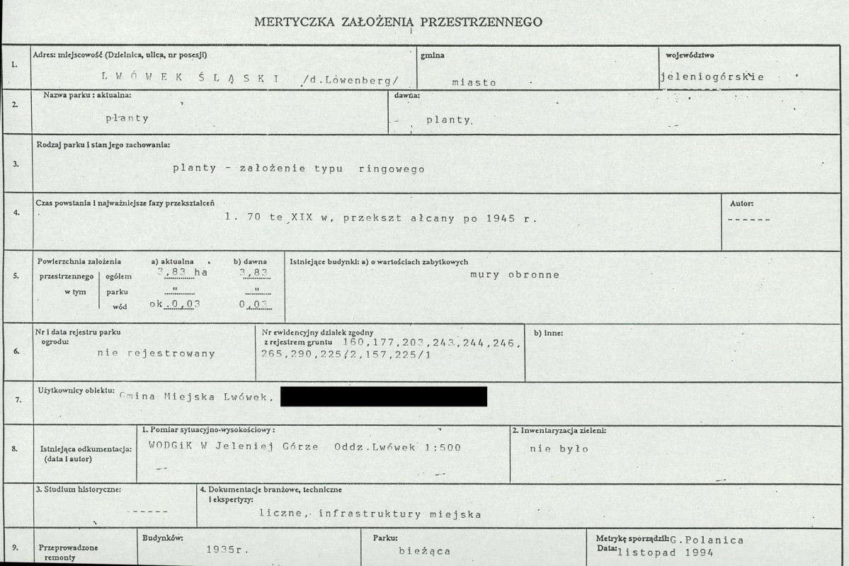 EP - Ewidencja parkowa, skan nr 5