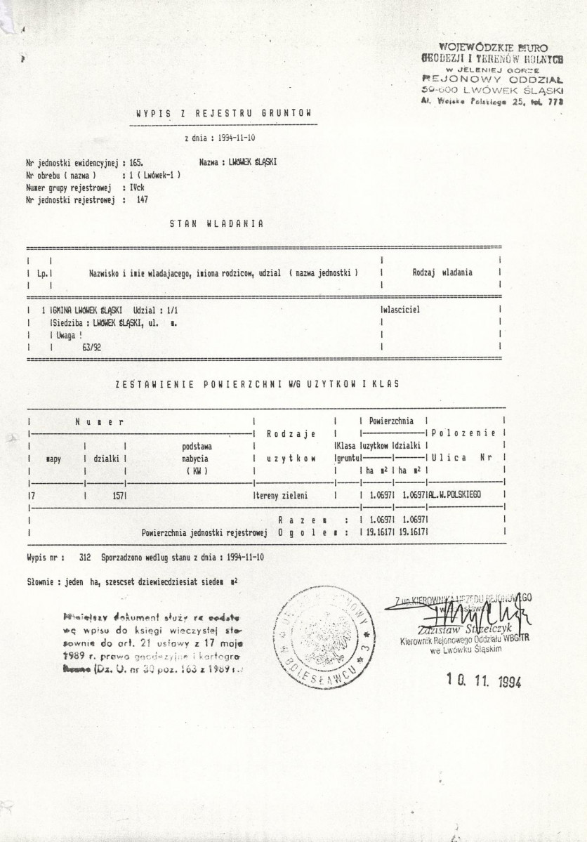 EP - Ewidencja parkowa, skan nr 27