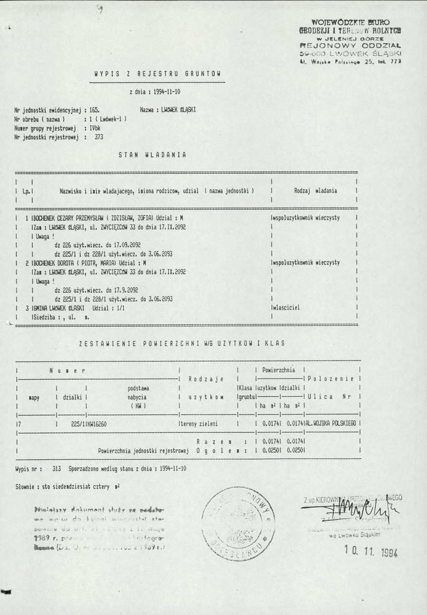EP - Ewidencja parkowa, skan nr 29
