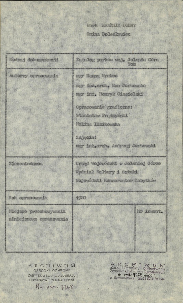 EP - Ewidencja parkowa, skan nr 5