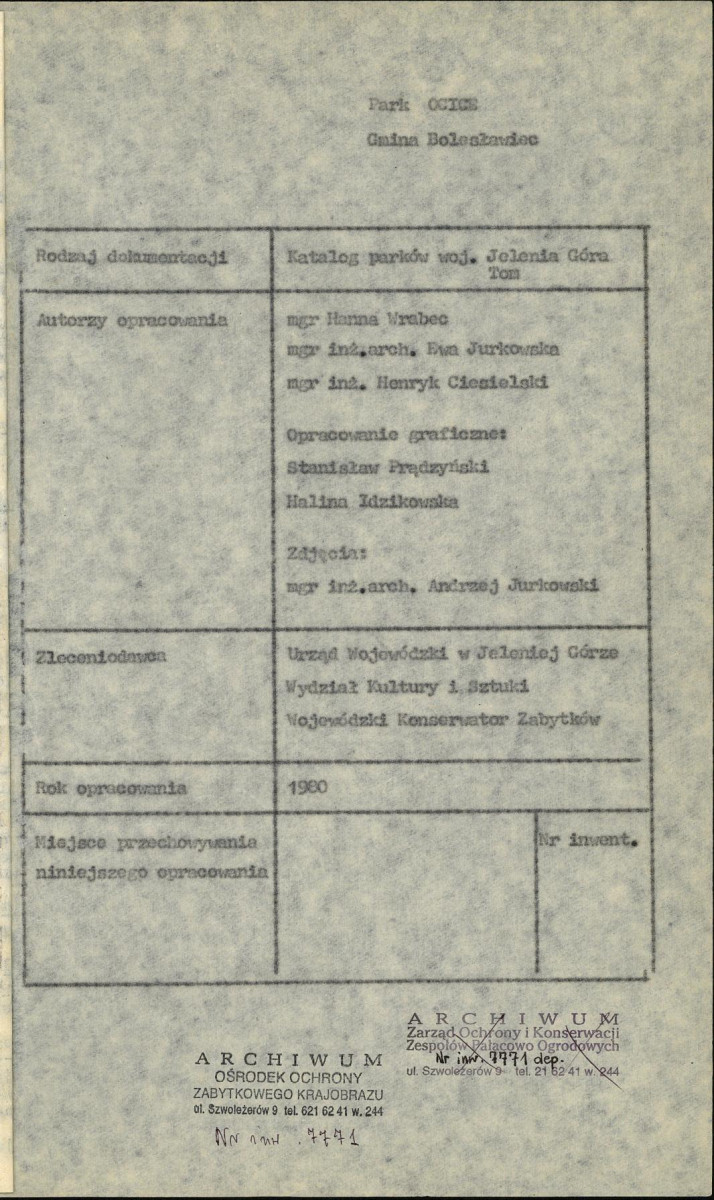 EP - Ewidencja parkowa, skan nr 5