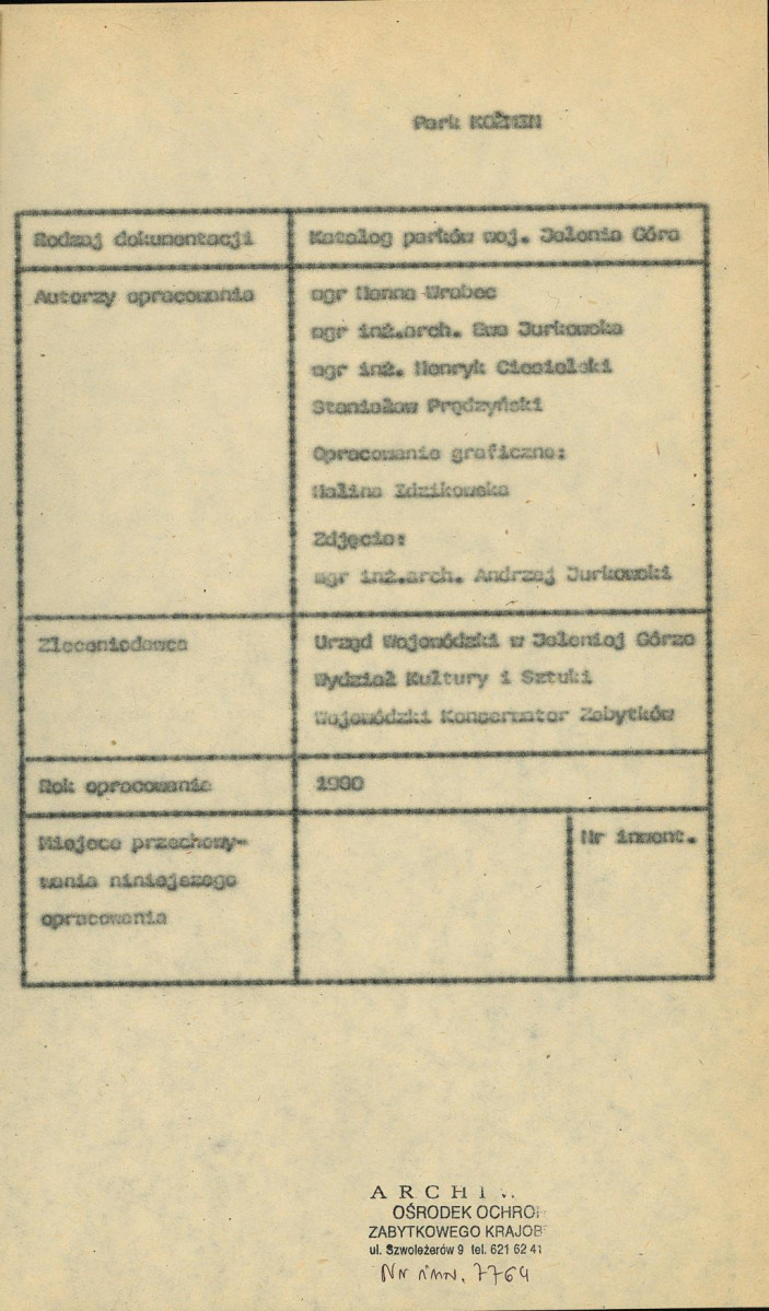 EP - Ewidencja parkowa, skan nr 5