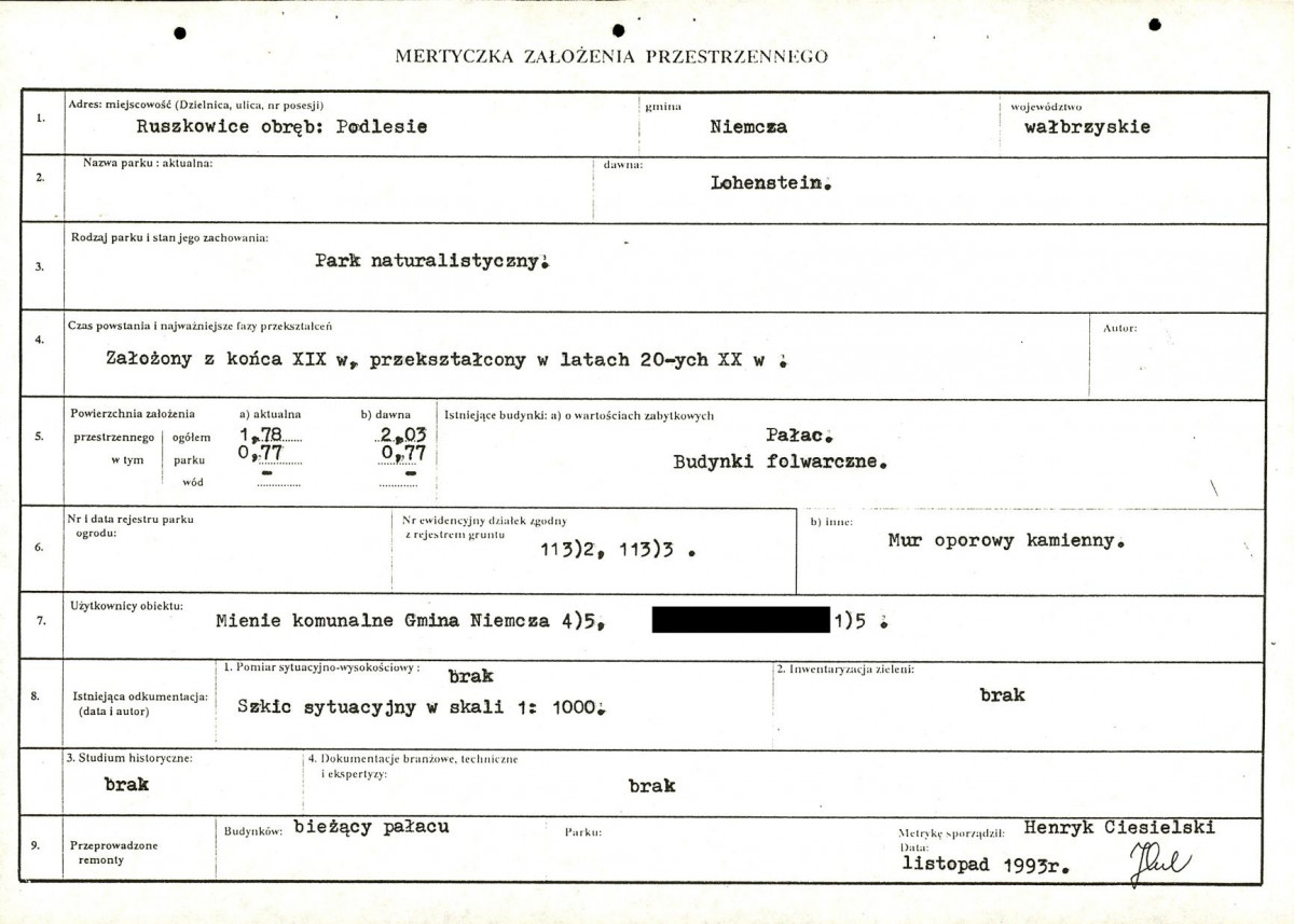 EP - Ewidencja parkowa, skan nr 5