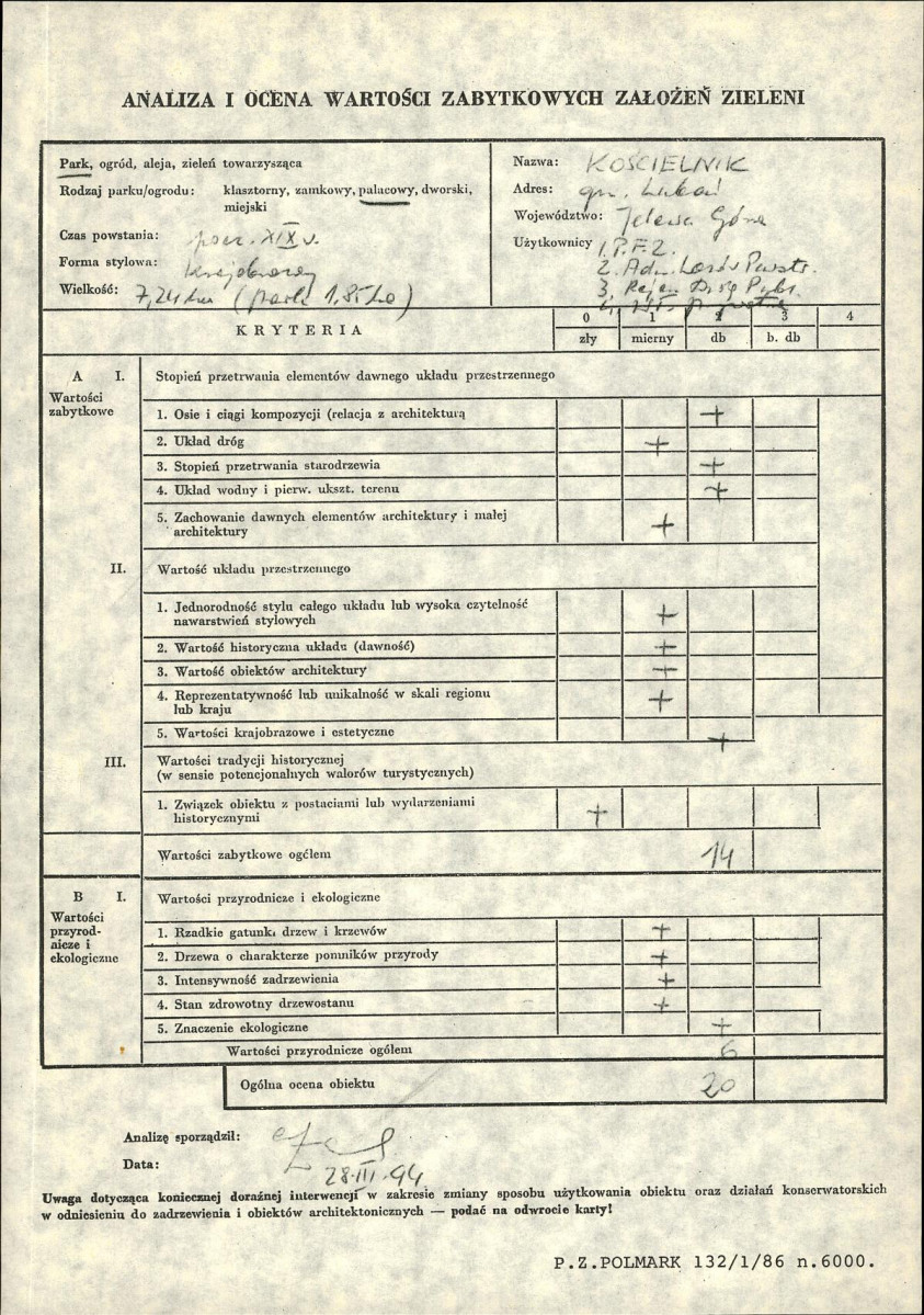 EP - Ewidencja parkowa, skan nr 3
