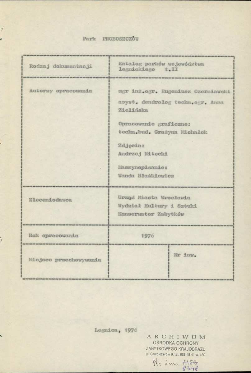 EP - Ewidencja parkowa, skan nr 3