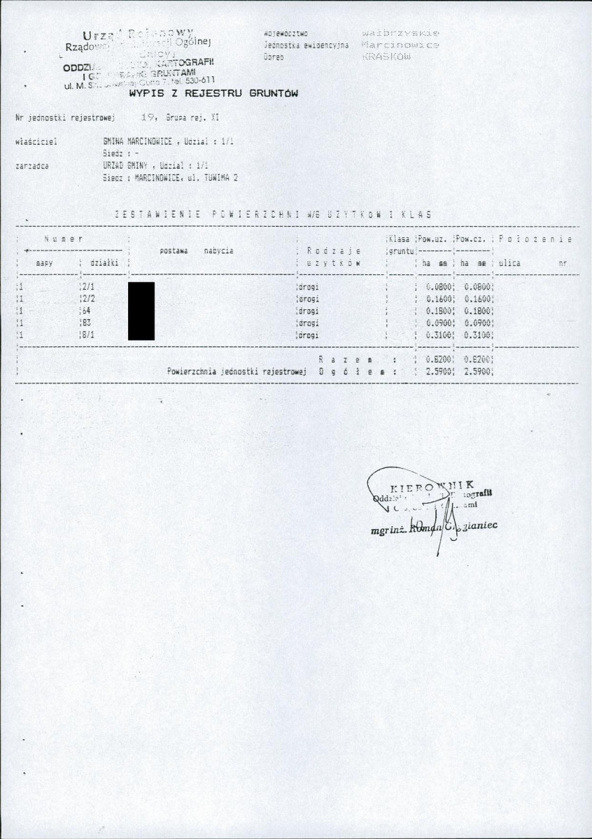 EP - Ewidencja parkowa, skan nr 16