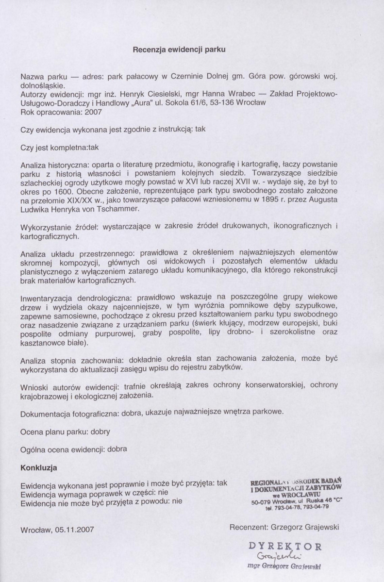 Ewidencja parkowa, skan nr 33