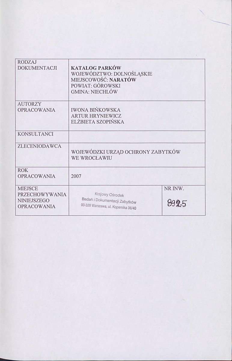 EP - Ewidencja parkowa, skan nr 2