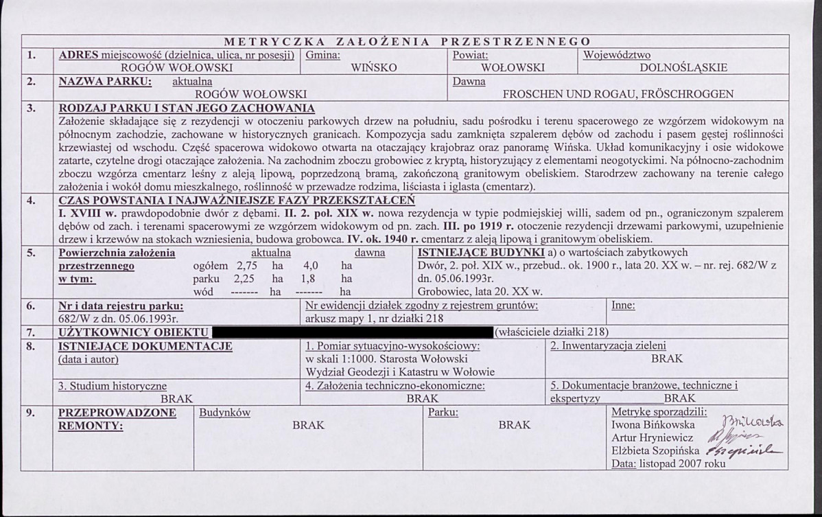 EP - Ewidencja parkowa, skan nr 3