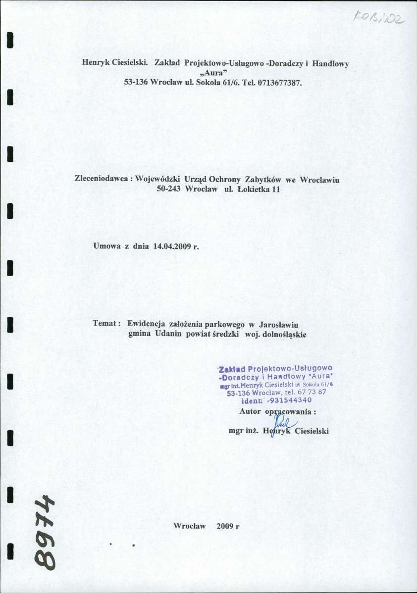 Ewidencja parkowa, skan nr 1