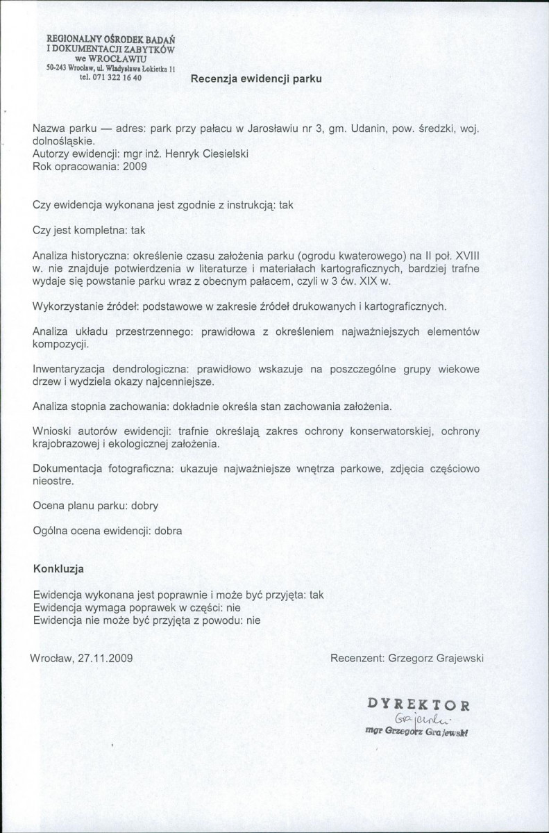 Ewidencja parkowa, skan nr 3