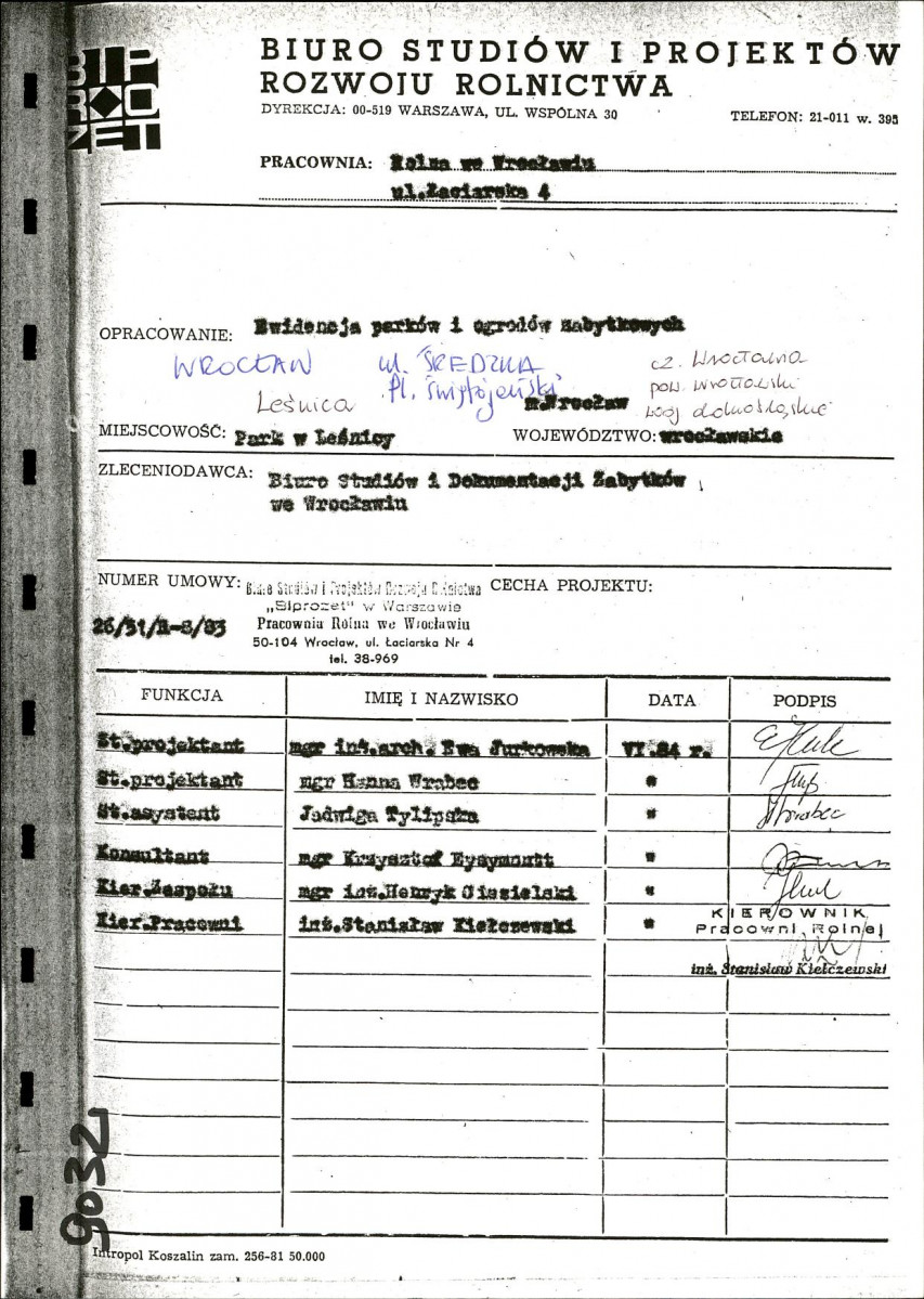 Ewidencja parkowa, skan nr 1