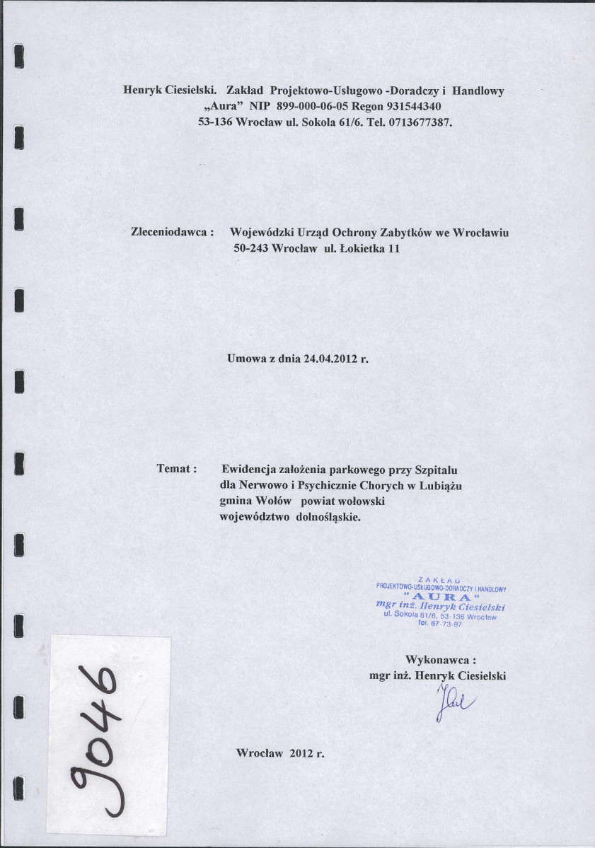 EP - Ewidencja parkowa, skan nr 1