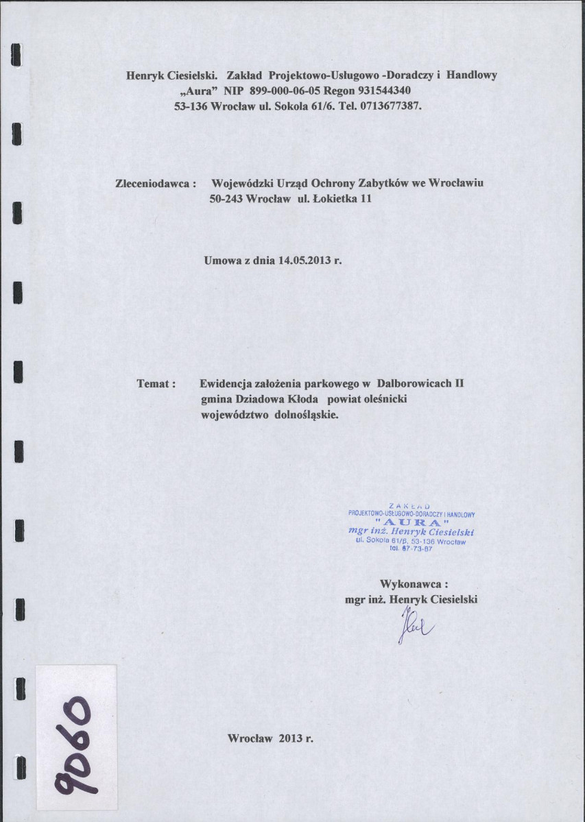EP - Ewidencja parkowa, skan nr 1