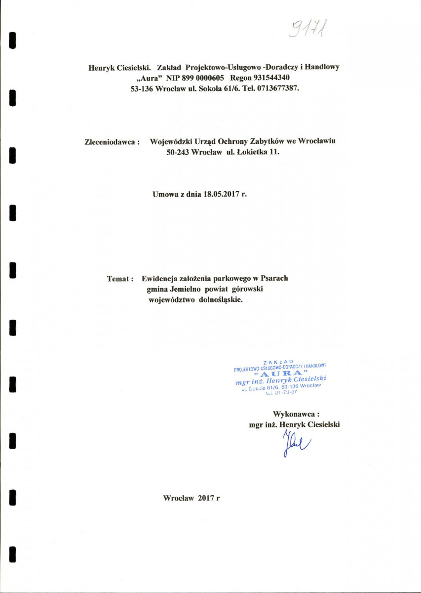 EP - Ewidencja parkowa, skan nr 1
