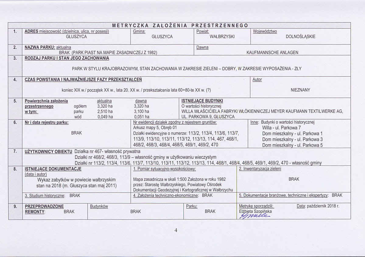 Ewidencja parkowa, skan nr 5