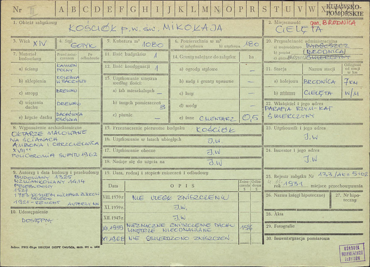 KZ - Karta zielona, skan nr 1
