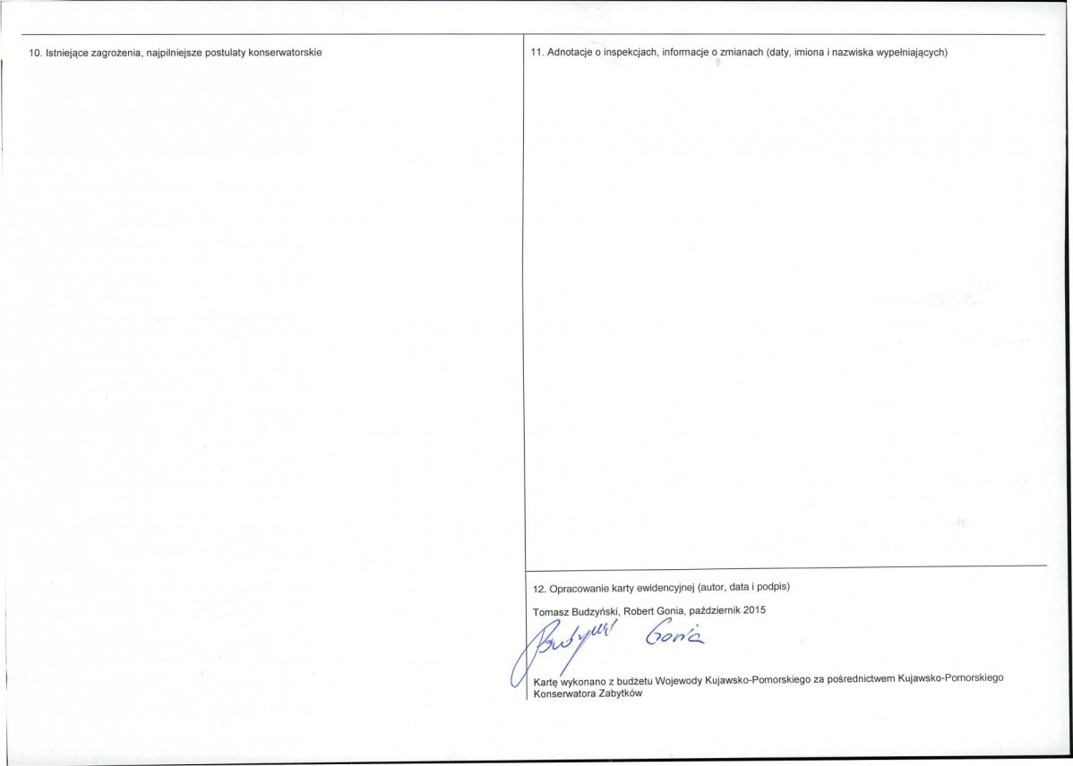 KEZN - Karta obiektu niewpisanego do rejestru, skan nr 2