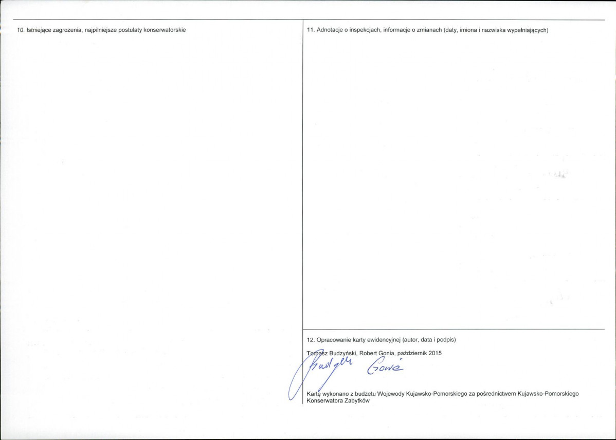 KEZN - Karta obiektu niewpisanego do rejestru, skan nr 2