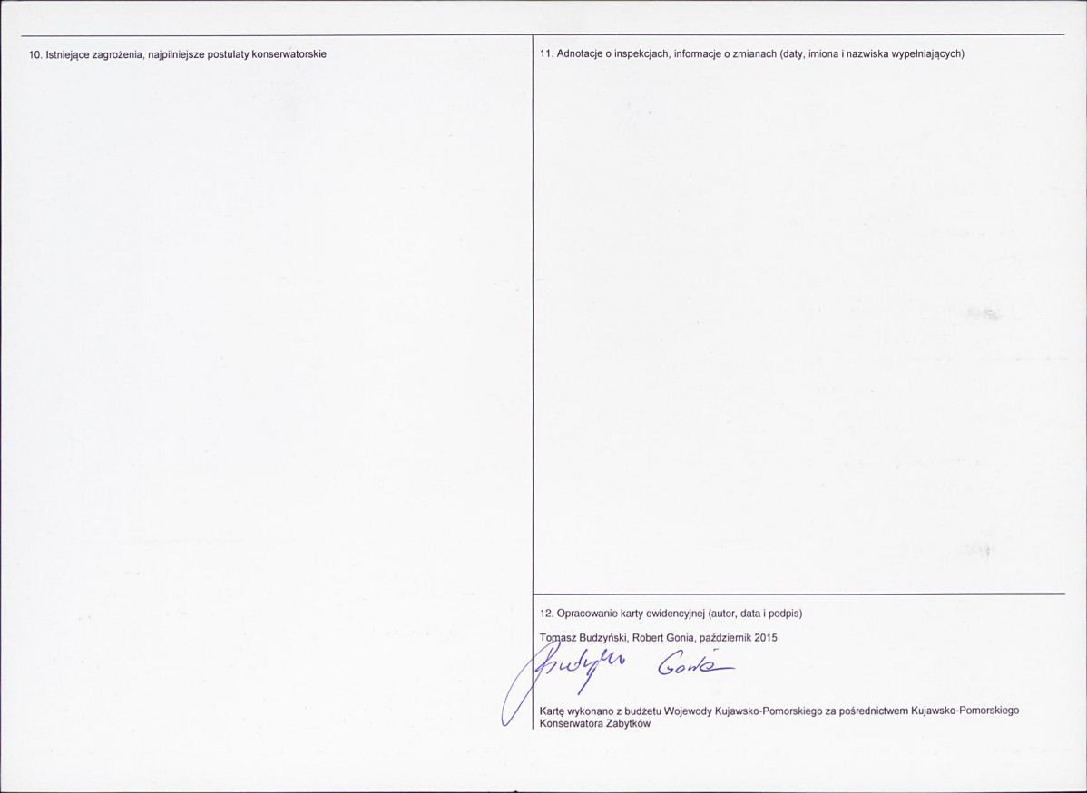 KEZN - Karta obiektu niewpisanego do rejestru, skan nr 2