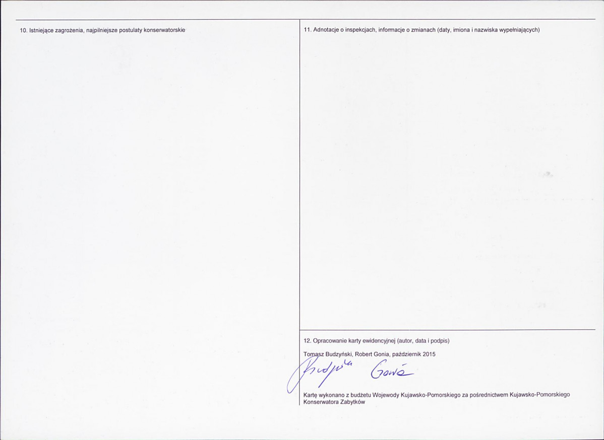 KEZN - Karta obiektu niewpisanego do rejestru, skan nr 2